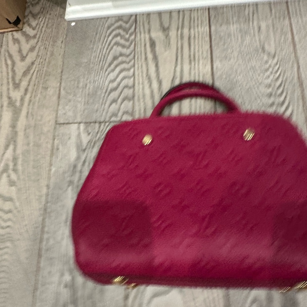 Louis Vuitton Raspberry Embossed Top-Handle Satchel